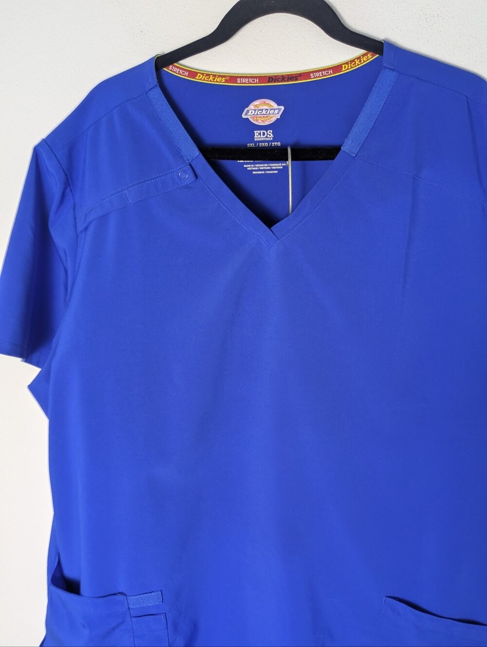 Dickies EDS Essentials Stretch Scrubs Set 2XL Unisex Blue Top & Pants Medical - Picture 3 of 14